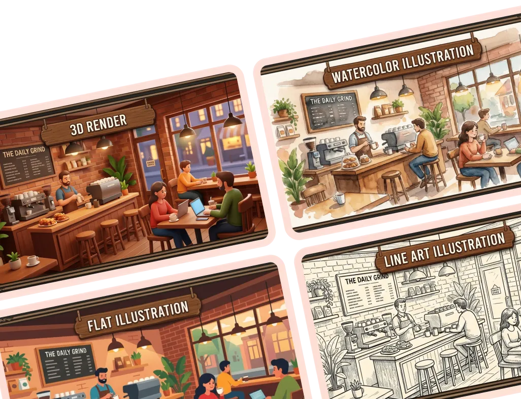 3D coffee shop