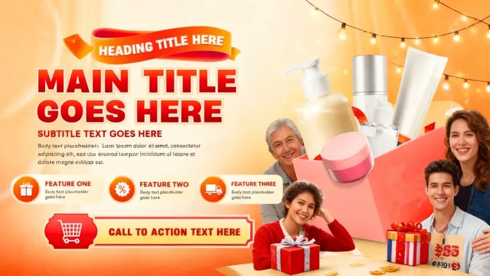 Vibrant e-commerce promotional theme