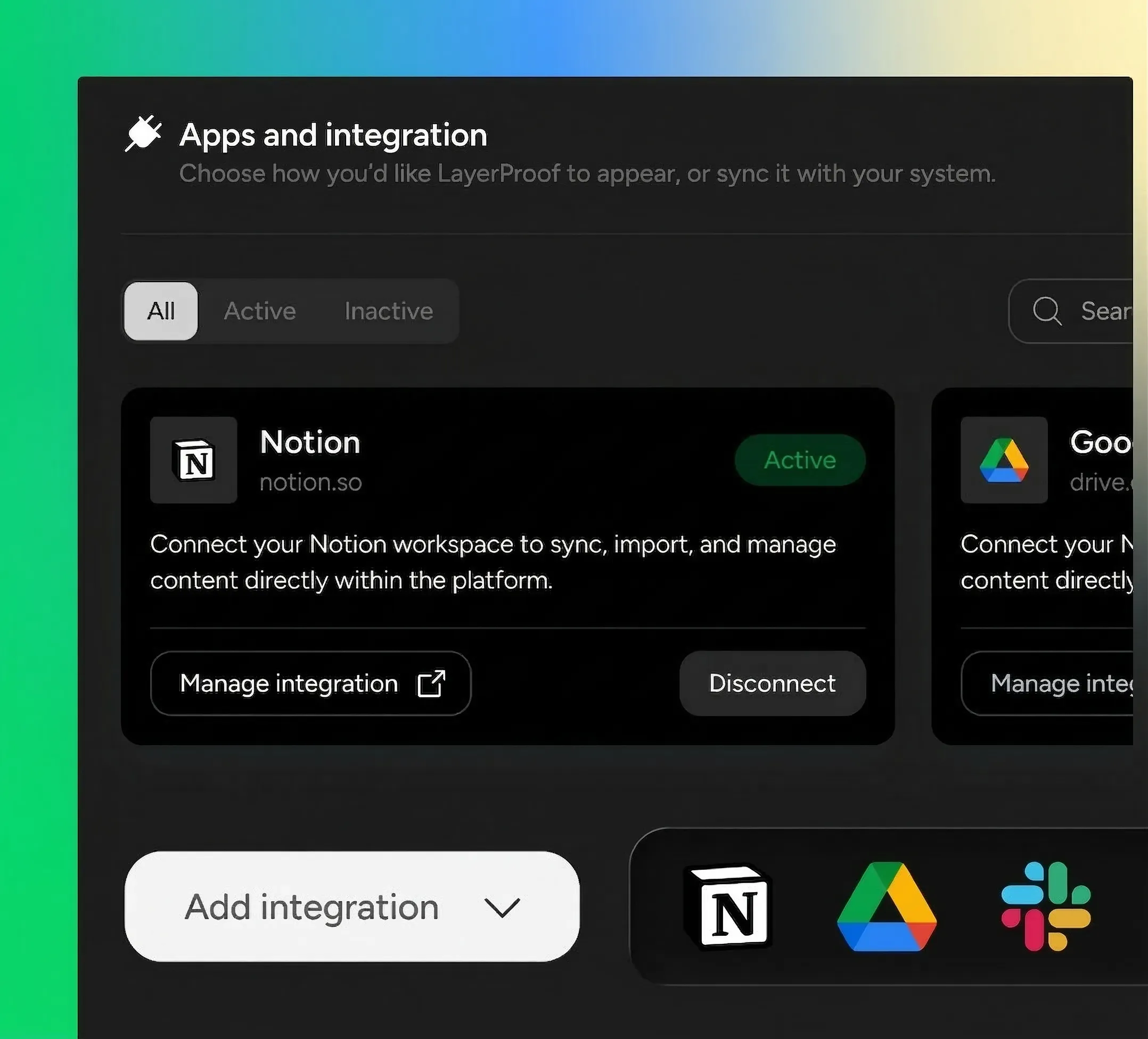 Apps and integration