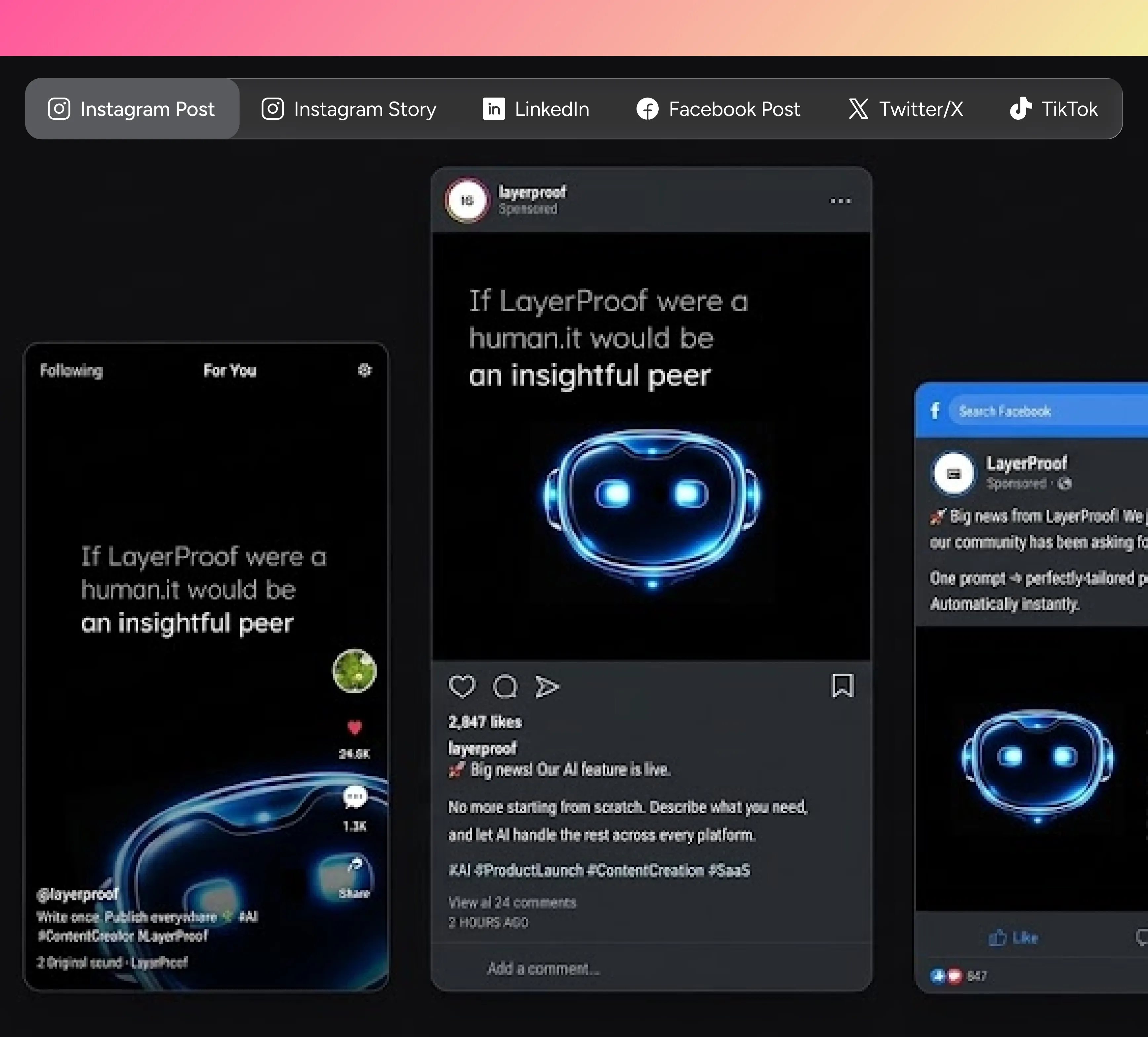 Multi-platform generation