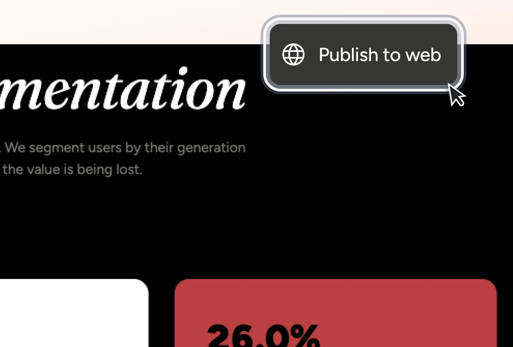 One click to publish