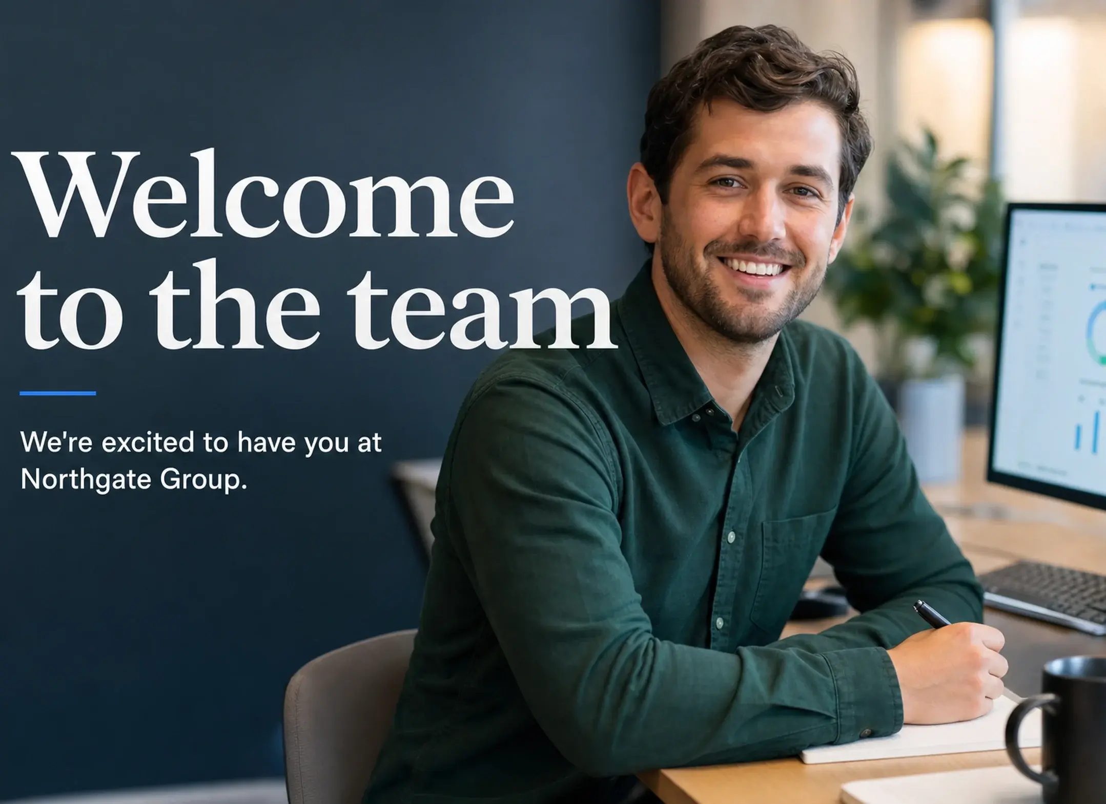 Employer-branding post featuring a real team member from the company