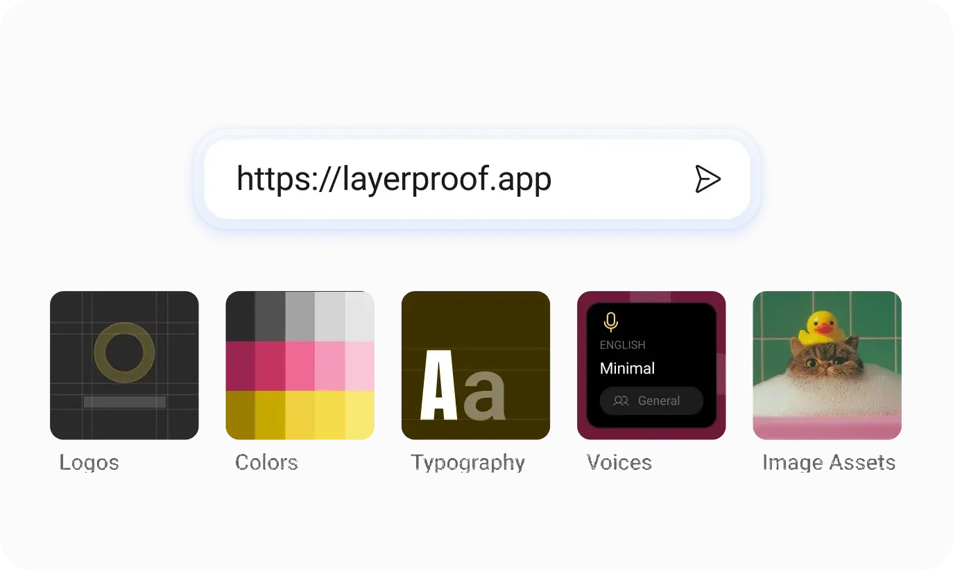 Brand guidelines imported from the LayerProof website